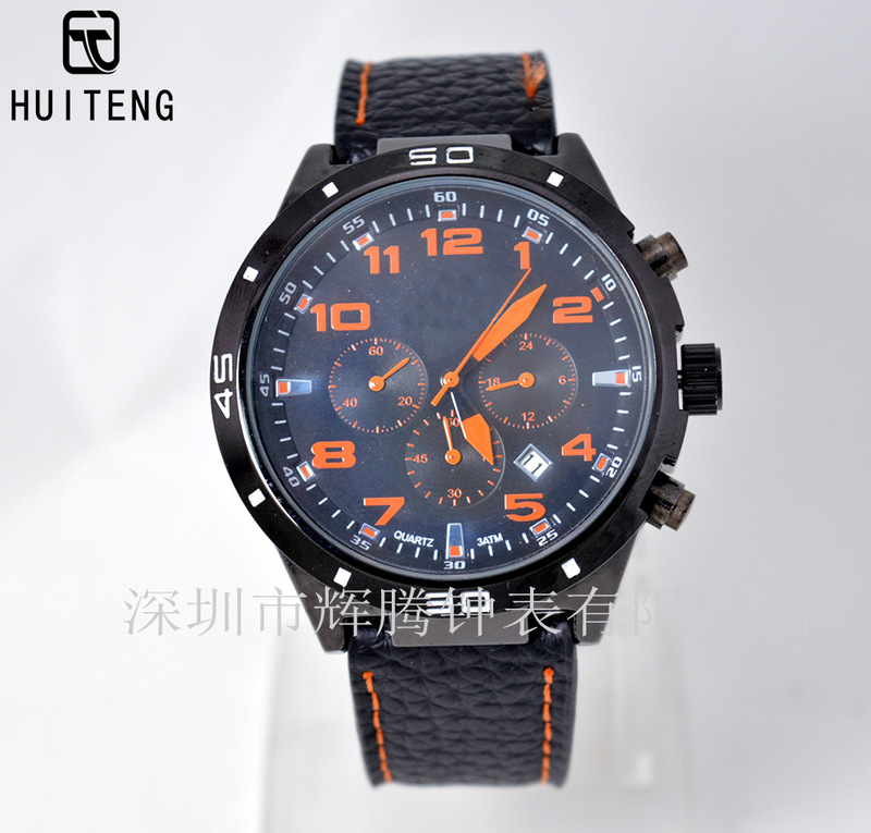 Large dial Men's Watch cross-border e-commerce manufacturer waterproof sports belt quartz TikTok live supply