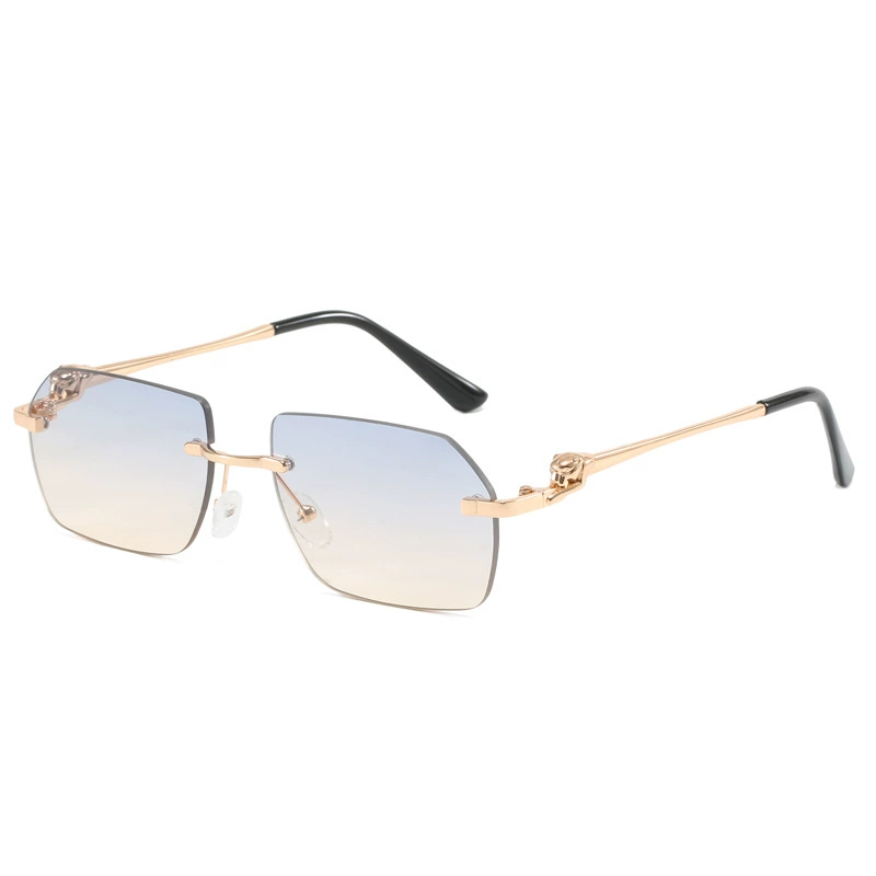 2024 New Frameless 8053 Men's Sunglasses Outdoor Driving Polygonal Sunglasses Wholesale Sunglasses