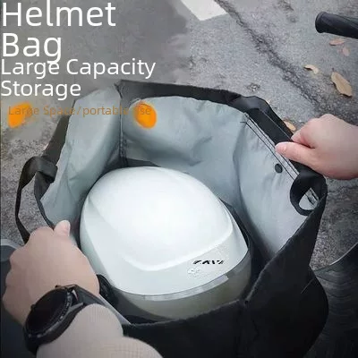 New helmet storage bag battery pedal motorcycle electric bicycle helmet full half helmet portable handbag waterproof