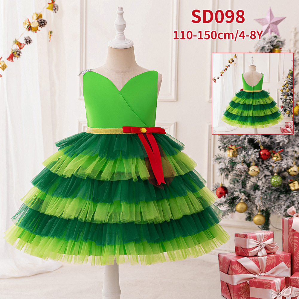 (Wholesale), (Cross-border trading), Christmas evening dress, small princess costume 4