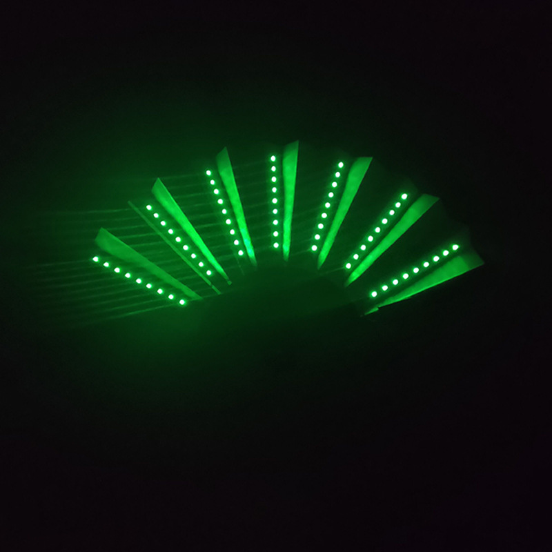 8-pulgadas luminoso ventilador luminoso colorido LED luminoso plegable ventilador bar discoteca fiesta escenario atmósfera props