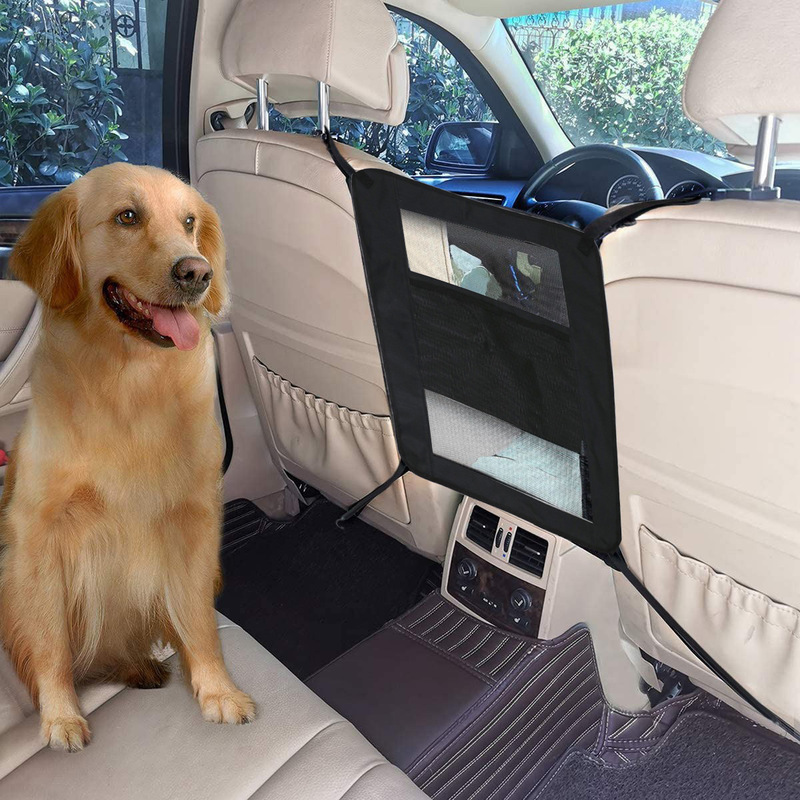Car seat room storage net bag front and rear row isolation net middle guard pet dog elastic storage bag