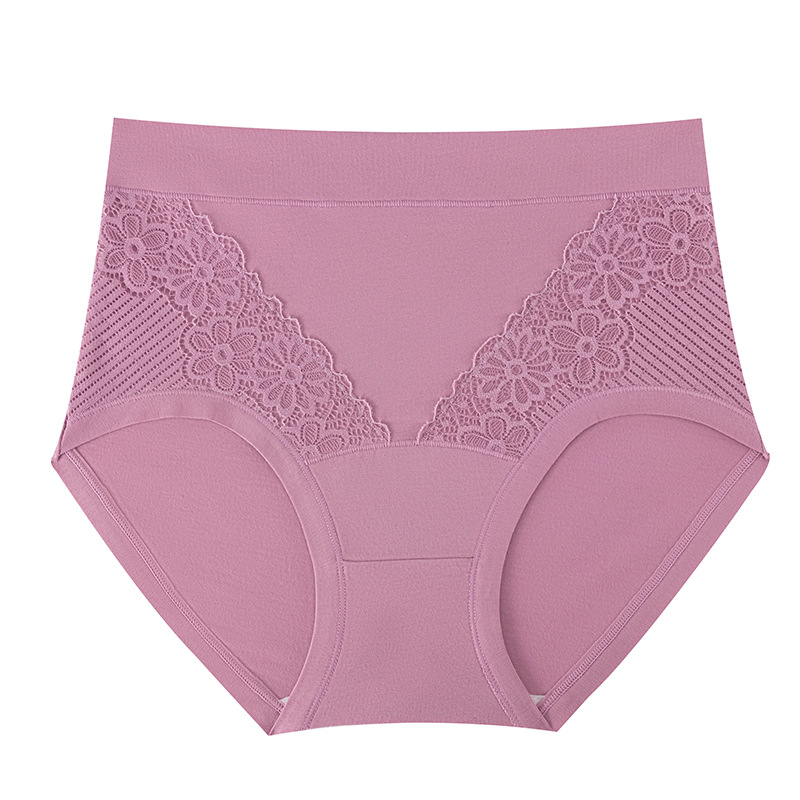 Middle-aged and elderly mothers women's underwear cotton crotch comfortable Breathable High waist plus size briefs women's hip lifting belly contracting shorts