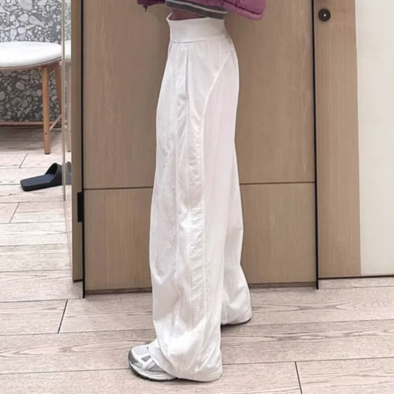 Tennis Sports Pants Women's High Waist White Wide Leg Pants Quick-drying Yoga Fitness Training Pants Comfortable Loose Straight Leg Pants Tennis Sports Pants Women's High Waist White Wide Leg Pants Quick-drying Yoga Fitness Training Pants Comfortable Loose Straight Leg Pants
