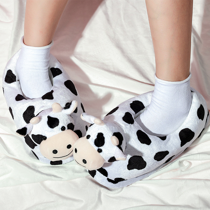 New manufacturers spot cartoon cute plush milk warm thick slippers non-slip comfortable home cotton shoes New manufacturers spot cartoon cute plush milk warm thick slippers non-slip comfortable home cotton shoes