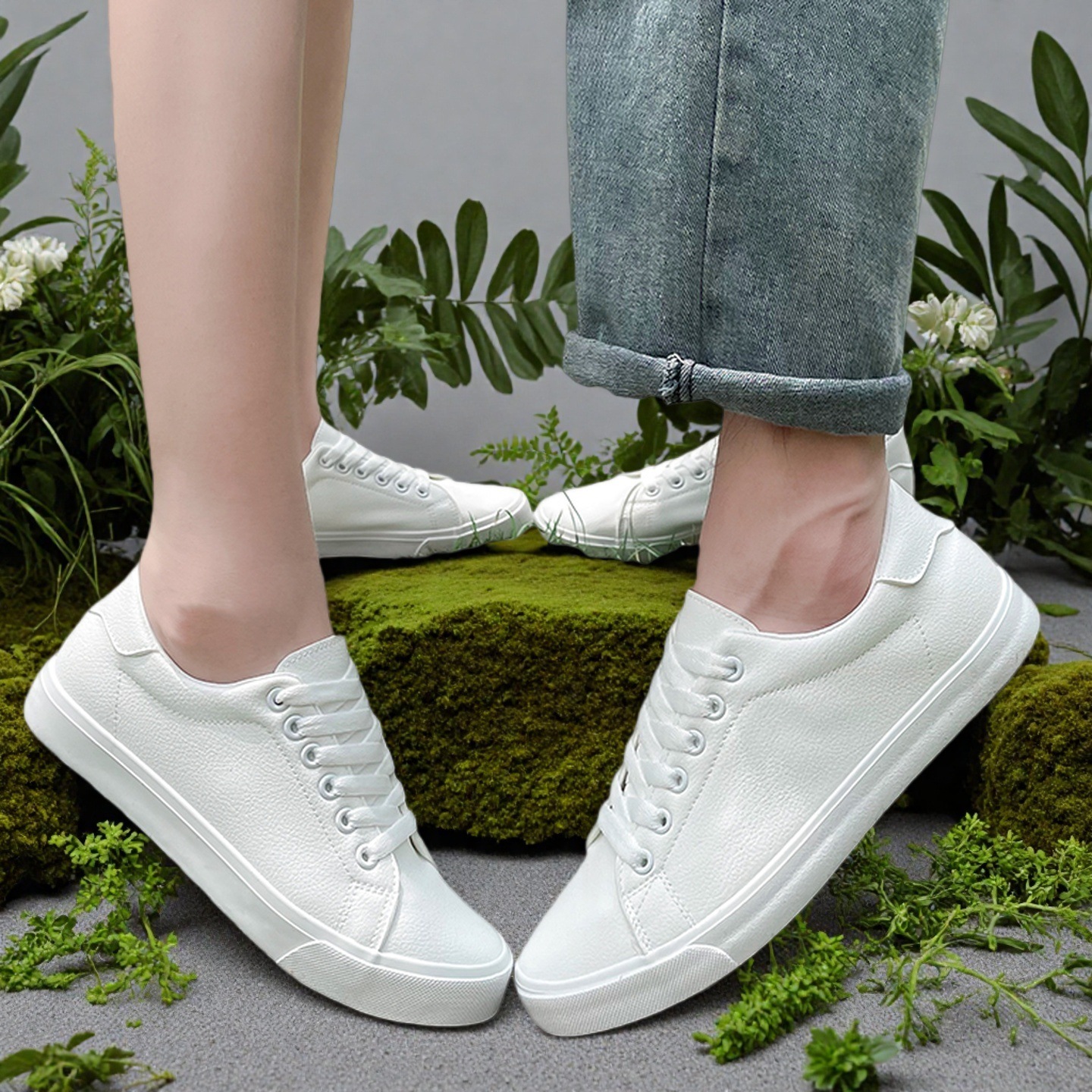 大码跨境外贸款式小白鞋情侣款学生板鞋男女同款薄底运动休闲鞋男