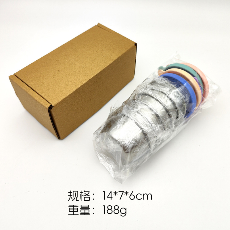 クロスボーダー 304 ステンレス鋼調味料皿パターンなし密封シリコン蓋 40 ミリリットルソースカップ屋外ポータブルディップカップ|undefined