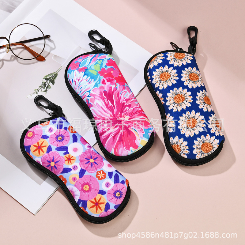 Hot-Selling Spot Wholesale Amazon Cross-Border Diving Material Glasses Bag Fashionable Anti-Fall Glasses Case Sunglasses Bag