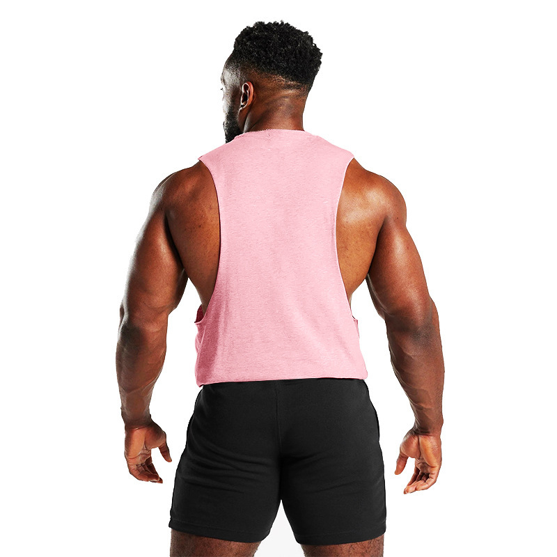 2024 Sommer Neues Fitness-Tanktop für Herren, einfarbig, sportlich, lässig, lockere Schulter-T-Shirt_voghion.com