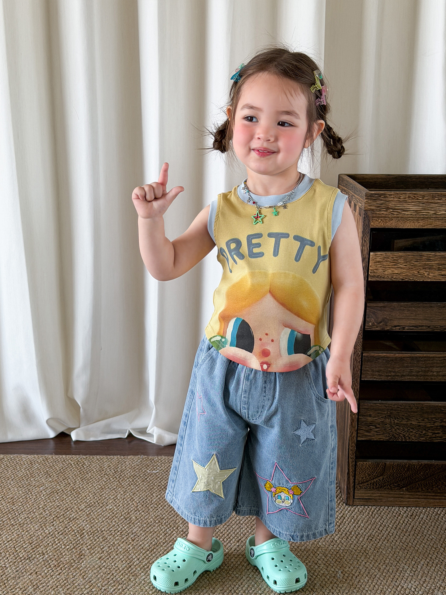 Sugar Pear ropa infantil chaleco de niña verano delgado 2026 ropa infantil de dibujos animados casuales clase A chaqueta de bebé