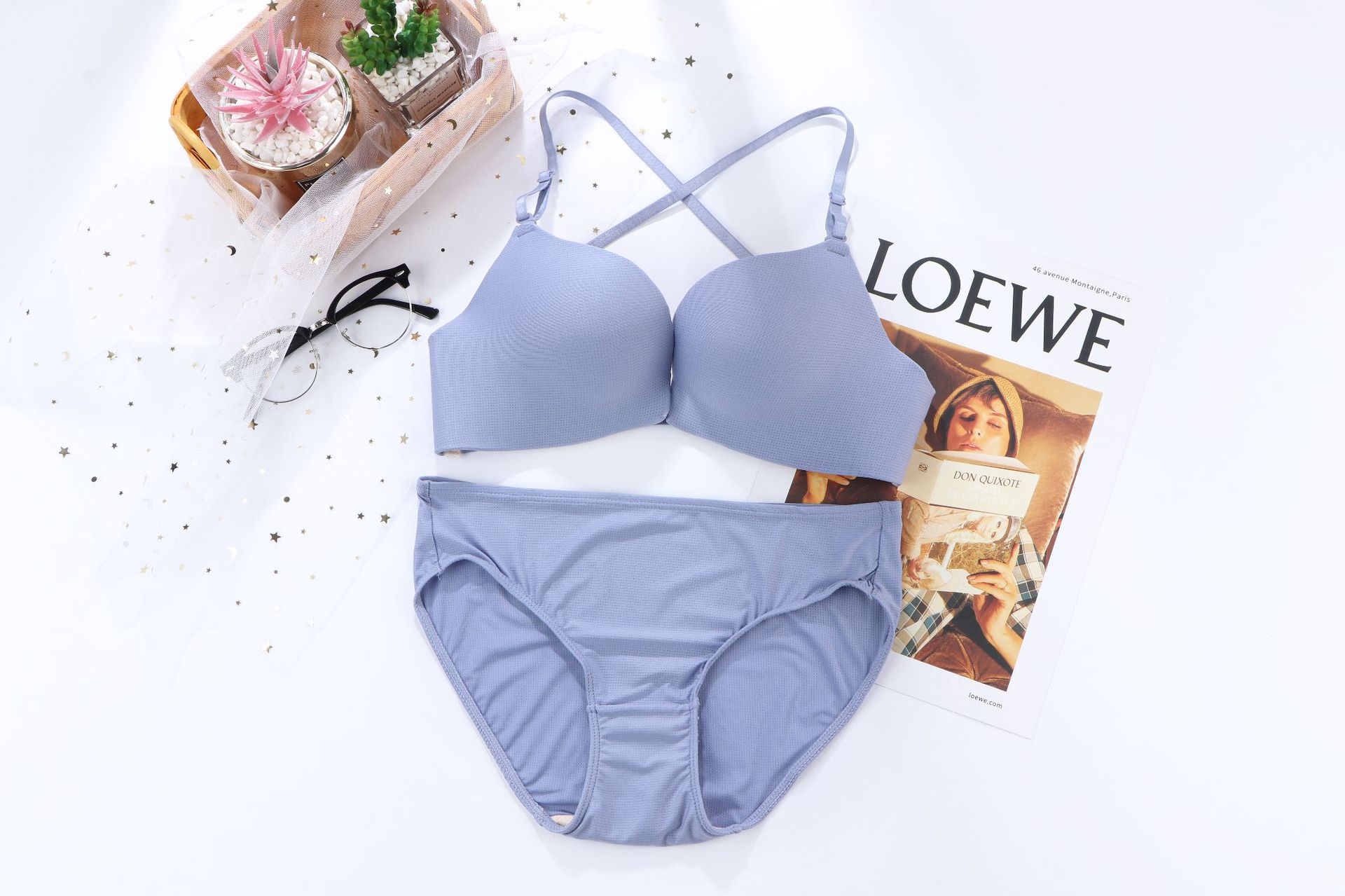 Sin aros, sin botones frontales, sin costuras, ropa interior femenina