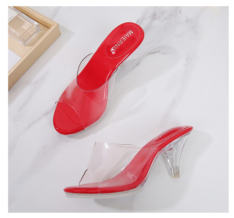 Dép sandal nữ quai ngang đính pha lê gót vuông 3–6 cm — Màu bạc, Màu hồng, Màu trắng, Màu đen chi tiết 50