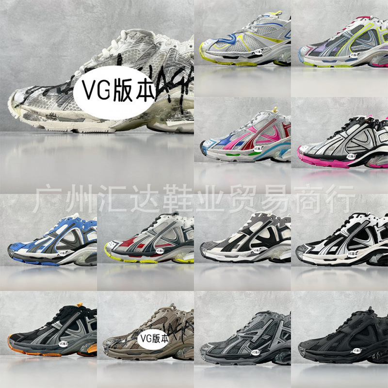 Vg Pure Original Balenciaga 7Th Generation Runner, Distressed Style, Handmade Vintage Fashion Trendy Dad Shoes, Casual Sports Shoes