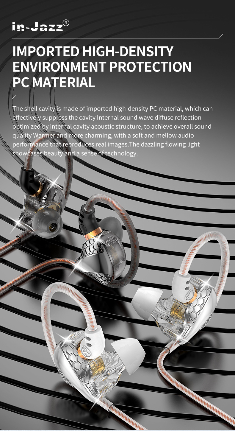 Export Heavy Bass Over-Ear Wired Headphones Metal Noise Cancelling In-Ear Sports Music Ear Hook Style_voghion.com