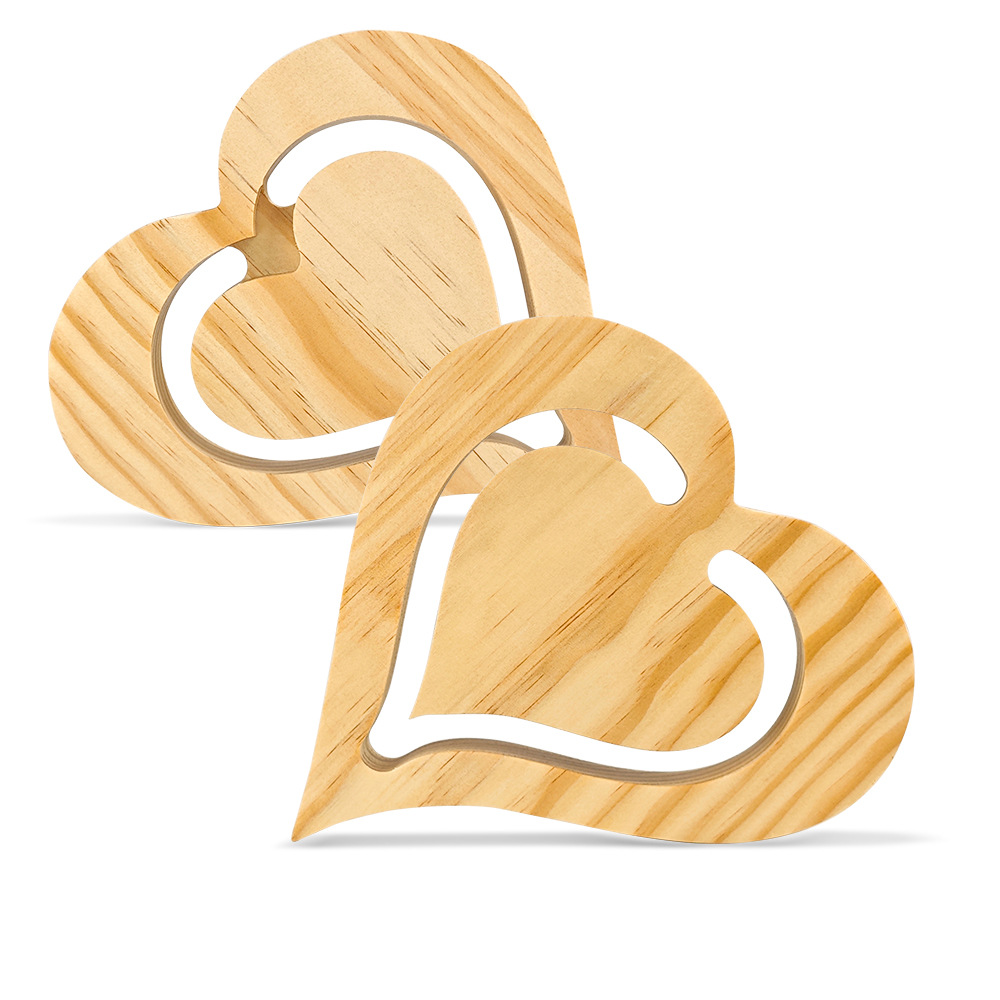 Transferencia térmica amor adornos decoración de madera DLY material al por mayor