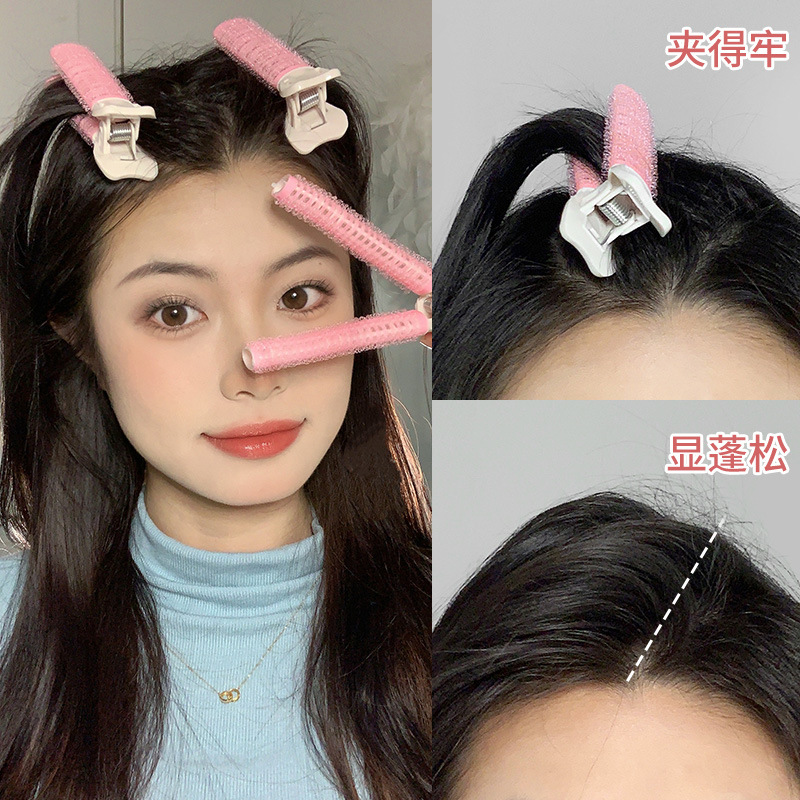 GECOMO Bangs clip frente Bangs alto Cráneo superior artefacto esponjoso rizador de pelo que forma la cabeza clip Suelto