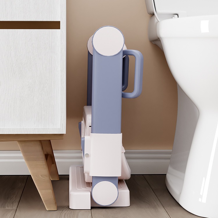 Mayorista inodoro infantil asiento de inodoro escalera espesación almacenamiento integral sin montaje marco de escalera plegable asiento auxiliar anillo de inodoro