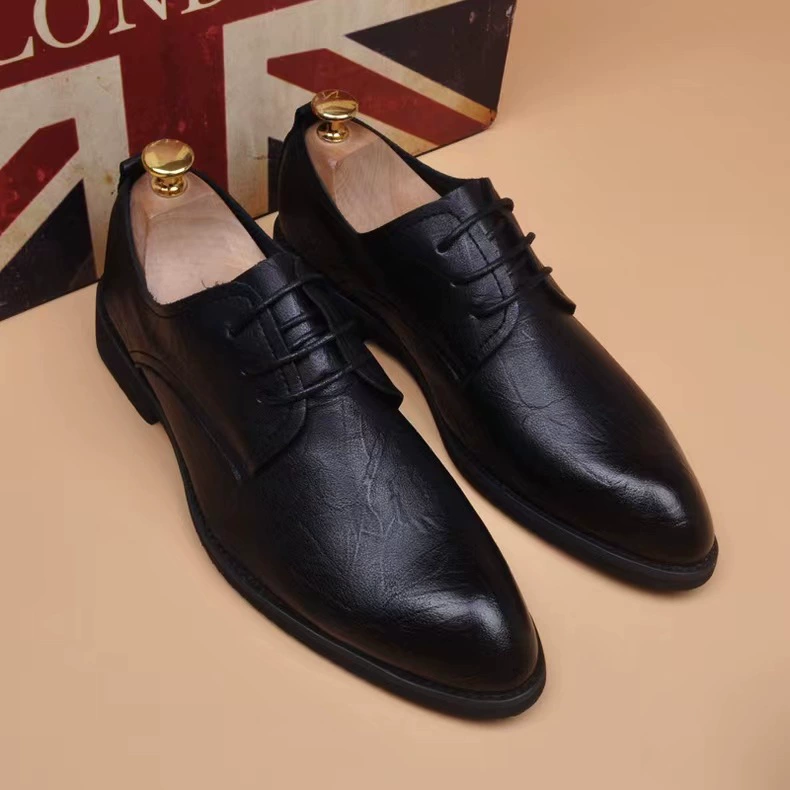 Весенне-летняя модная кожаная обувь в Корейском стиле с острым носком, мягкая кожаная дышащая удобная деловая повседневная кожаная обувь, Рабочая обувь в стиле ретро для мальчиков