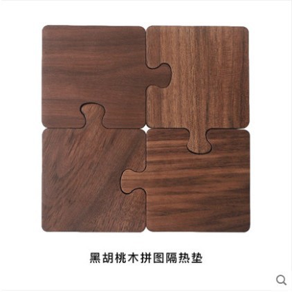 Al por mayor simple madera acolchada creativa almohadilla de aislamiento térmico almohadilla de comedor casera adorable colocación fábrica de madera maciza almohadilla de taza de cerámica