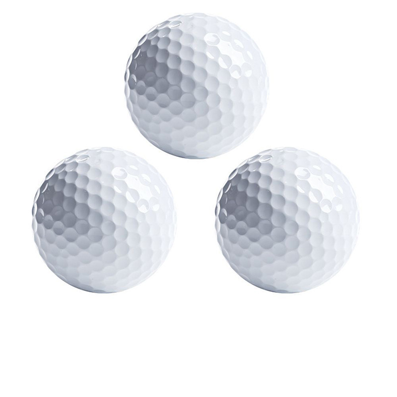 Venta caliente transfronteriza pelota de práctica de dos capas de golf bola de práctica de sarin de doble capa de huelga interior y exterior se puede imprimir el logotipo