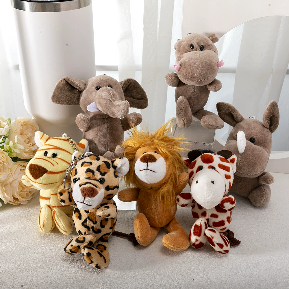 Трансграничный лес джунгли животных подвеска мультфильм маленькая кукла плюшевая игрушка рюкзак автомобиль брелок кукла оптом
