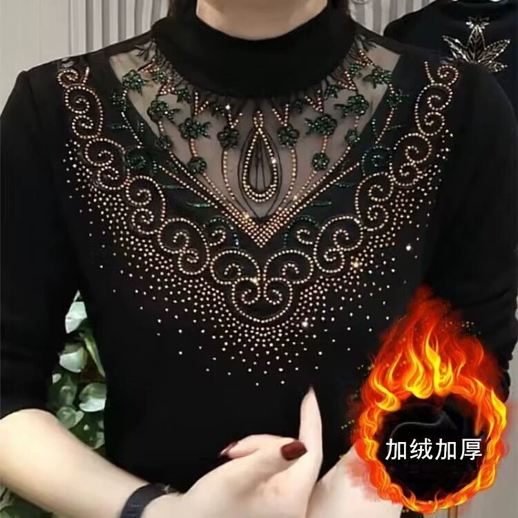 Кружевная нижняя рубашка женский новый осенний и зимний дикий топ высокого класса