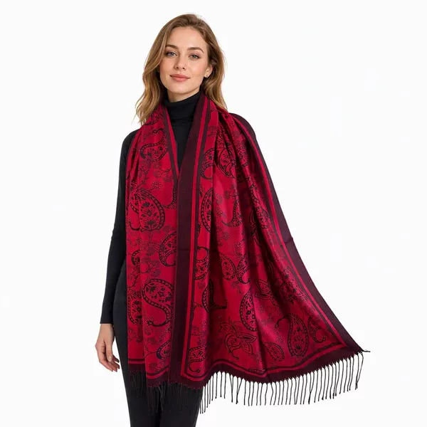 Autumn and Winter Accessories Scarf with a High-End Feel, Paisley Jacquard Rayon Shawl for Women, Cross-Border Wholesale, Spring and Summer Restock