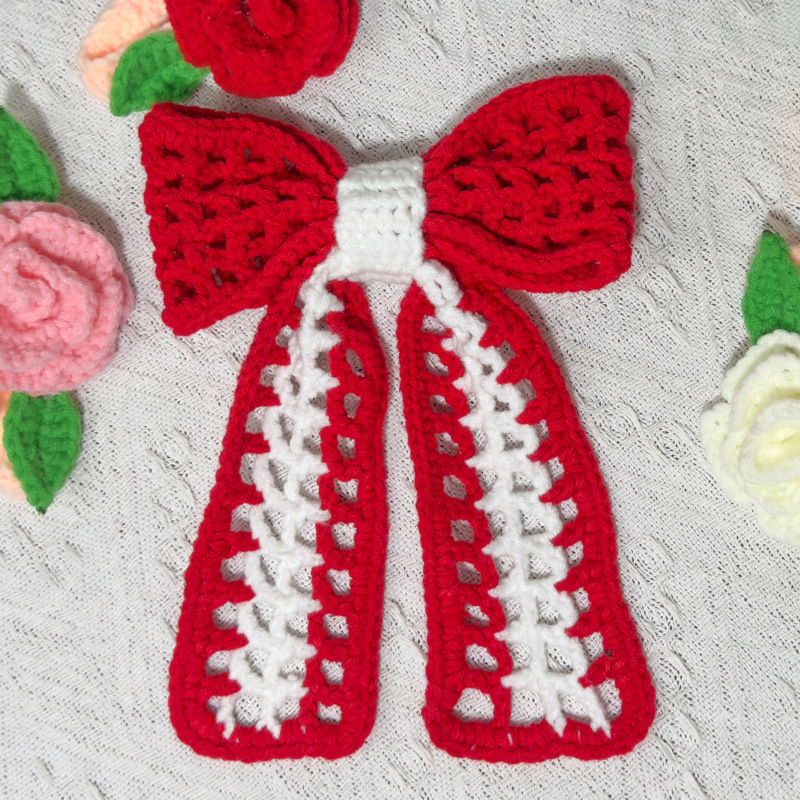 Electric Motorcycle Helmet Decoration Cute Bow Modified Woven Accessories