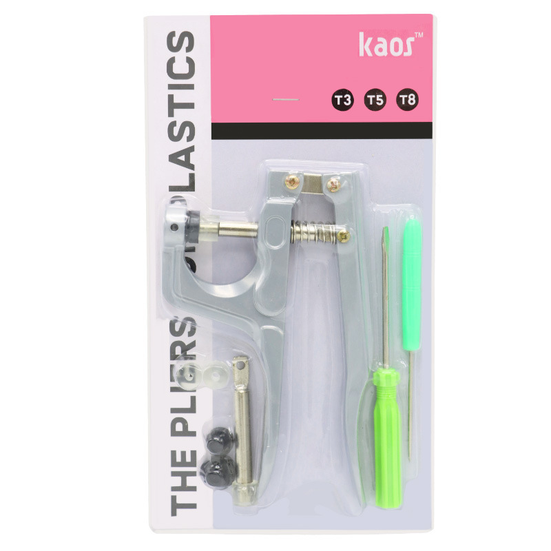 Amazon T5/T8 alicates de prensa manual de cuatro botones alicates de botón de resina de plástico de color herramienta de instalación manual de bricolaje