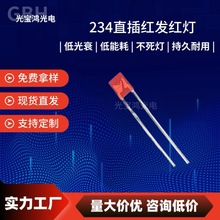 234方型插件灯珠 234红发红灯 直插发光二极管红黄蓝翠绿LED灯珠