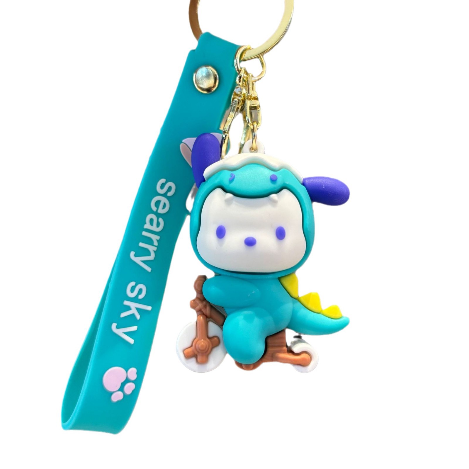 Caricatura Sanrio llavero colgante de muñeca Kulomi bolso de coche llavero muñeca máquina pequeña regalo al por mayor