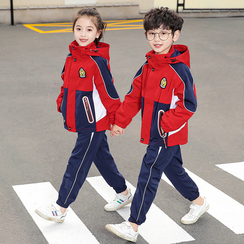 小学生校服春秋套装一年级儿童班服冲锋衣秋冬季三件套幼儿园园服|undefined