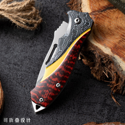 Outdoor multi-functional knife, stainless steel, mini portable, high hardness, home use, folding fruit knife