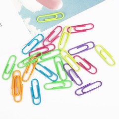 Factory Wholesale Colorful Paper Clips Bulk Office Storage Metal Straight Pins Wholesale 28mm Plastic Coated Paper Clips