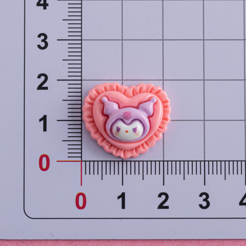 Dibujos Animados sanliou coolomi negro púrpura serie accesorios de resina DIY crema pegamento caja del teléfono accesorios para el cabello material hecho a mano