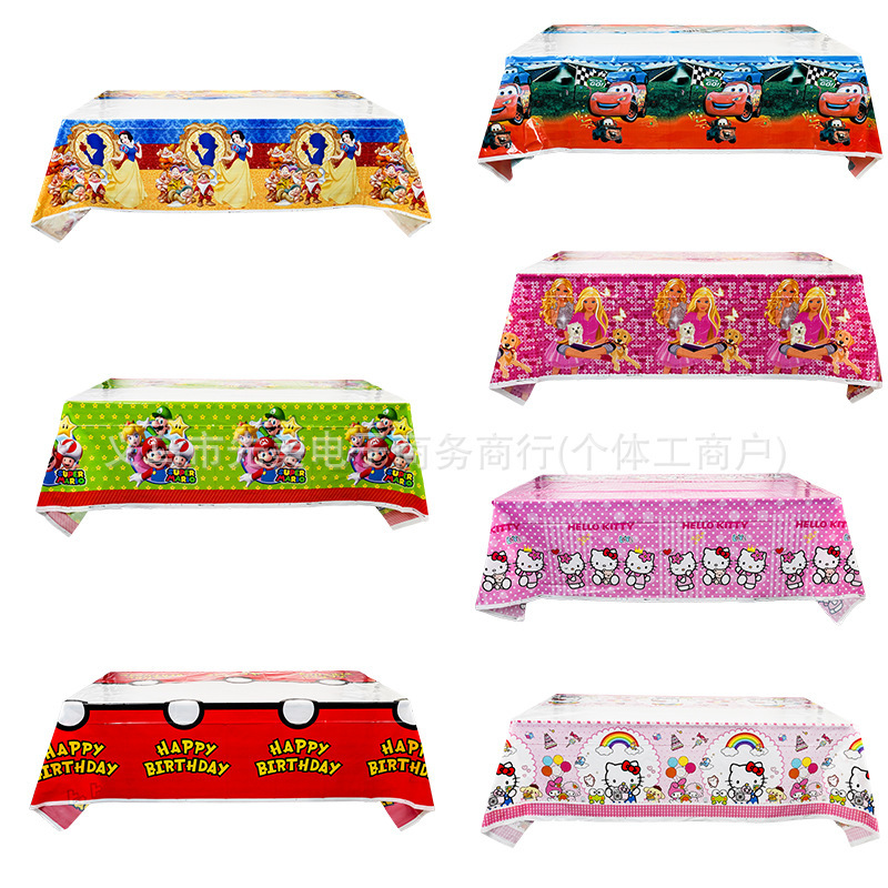 Spot New Birthday Cartoon Tablecloth Ice and Snow Spider-Man Theme Disposable Pe Tablecloth Factory Direct Sale Spot New Birthday Cartoon Tablecloth Ice and Snow Spider-Man Theme Disposable Pe Tablecloth Factory Direct Sale