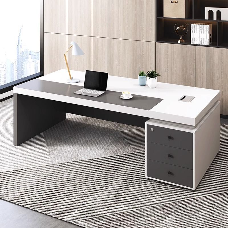 Boss Desk Monitoring Desk Single Desk Computer Desk Simple Modern Finance Desk Supervisor Manager Desk and Chair Combination