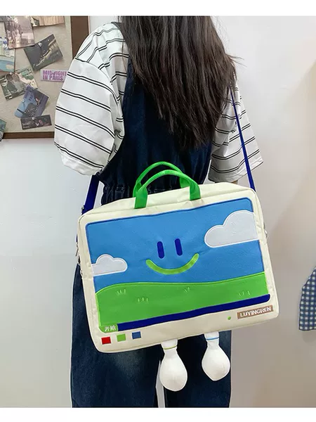 2025 New Model Laptop Storage Bag, Portable Crossbody Bag with Large Capacity, 15inch Inner Pockets 13inch
