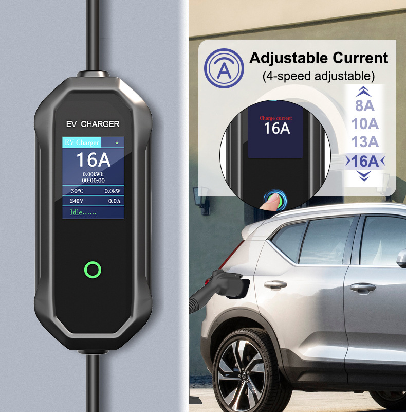 American Standard Charging Pile 3.84Kwtype1 New Energy Vehicle Portable Charging Gun 16A Fast Charging