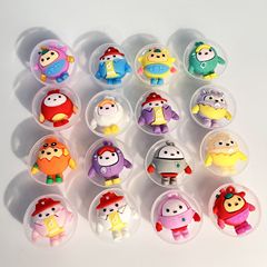 透明な32mmの卵を捻っているおもちゃの子供のおもちゃは1元2元45mmの卵を捻っている
