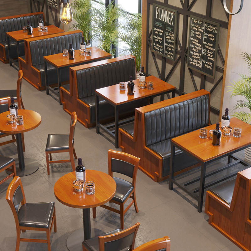 Madera maciza comuna mesa y silla comuna bar silla alta Mesa estilo industrial pub sofá cubierta bar silla