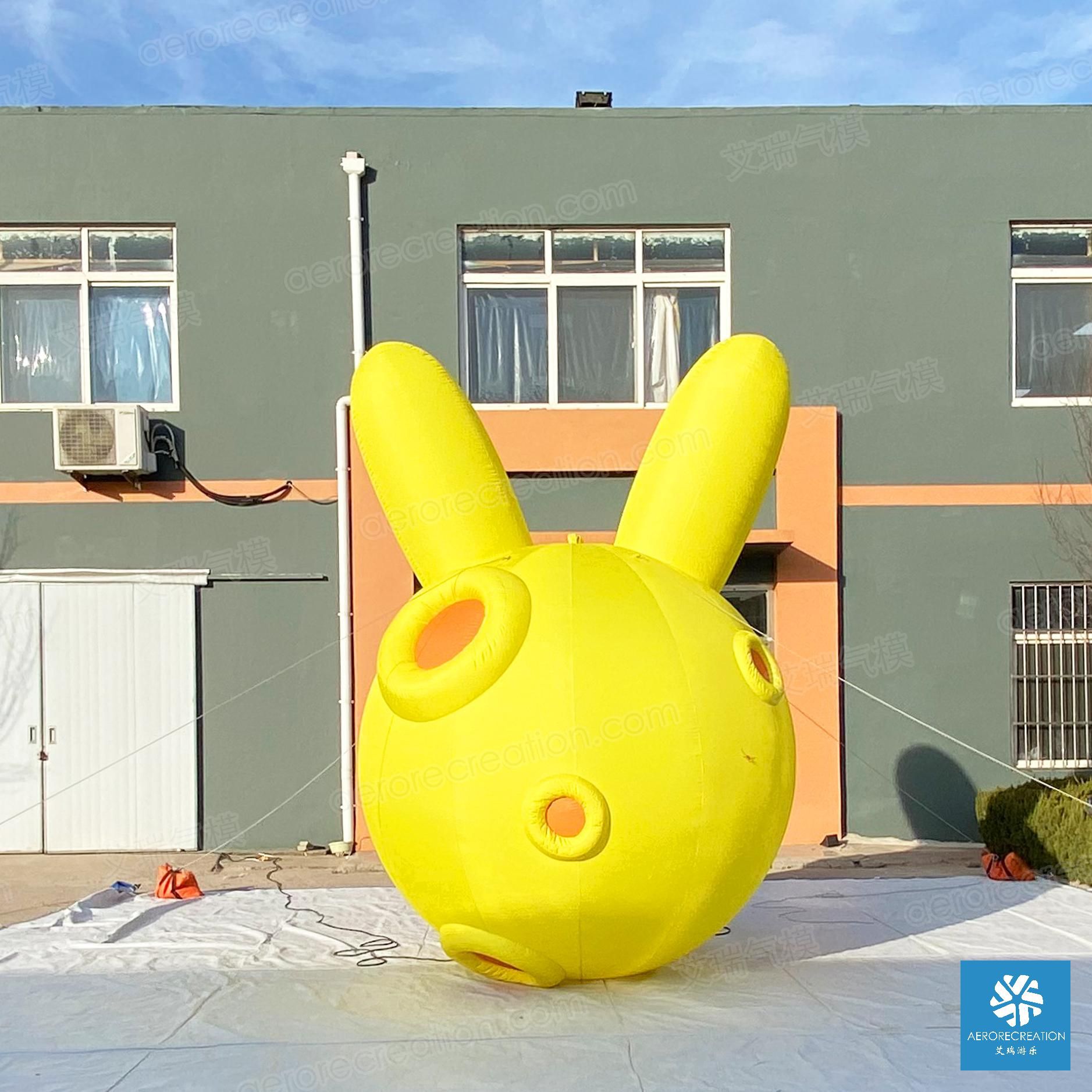 【厂家直销  批量发货】高3.8m 悬挂兔星球中秋气模美陈造型节日