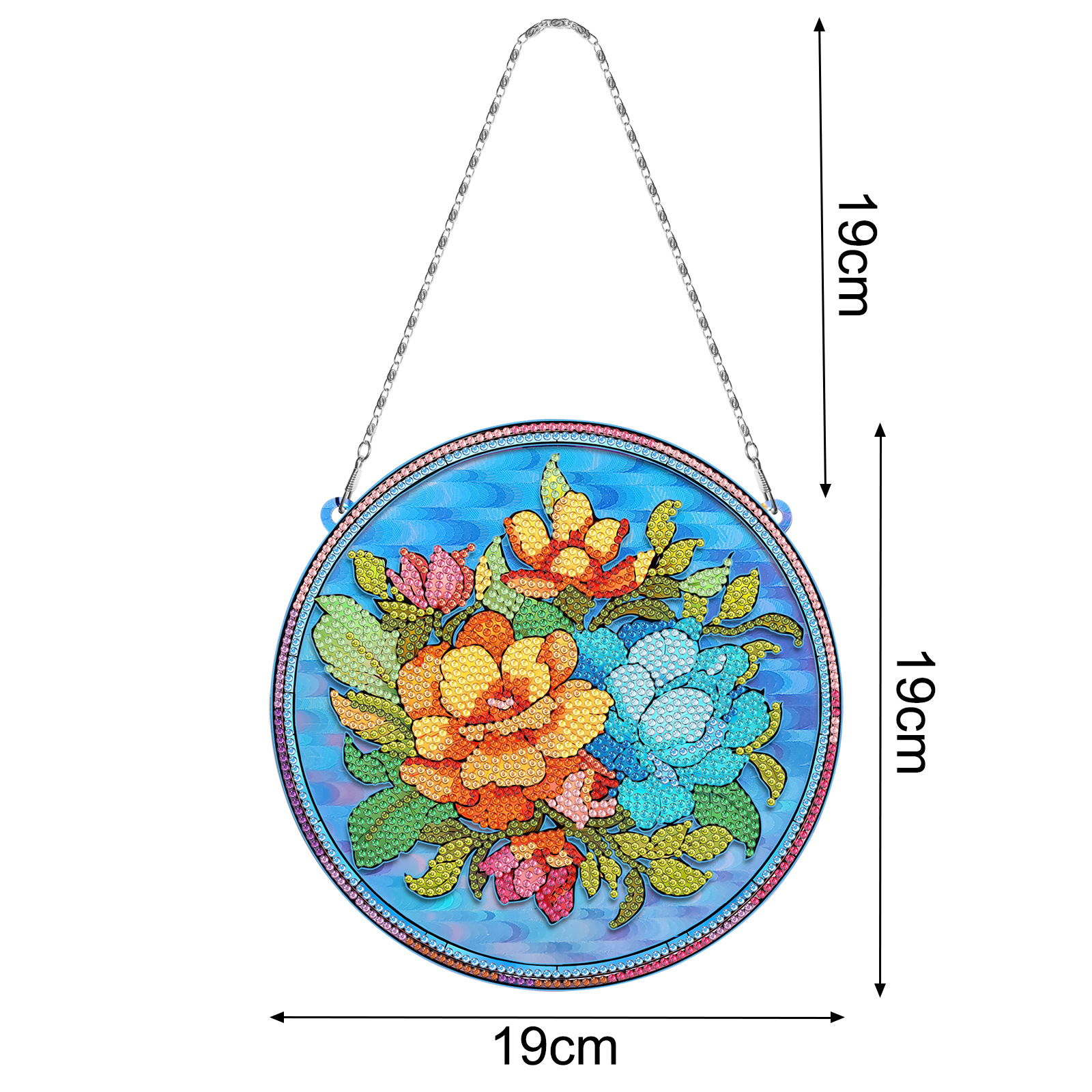 Accesorios para pintura con diamantes, anillo de luz DIY, decoración de pared, adornos colgantes para puerta de restaurante de estilo nórdico, se pueden vender al por mayor.