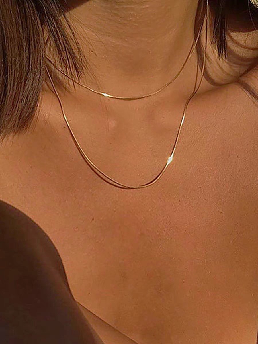 Necklace Classification Wholesale Jewelry Basic Classic Style Geometric Titanium Steel Plating Necklace
