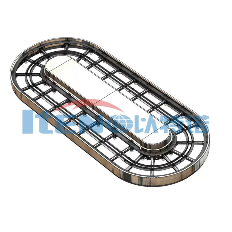 机场行李转盘 倾斜面不锈钢行李输送机港口传送带提取设备