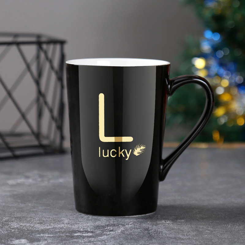 Tazas de cerámica de gran capacidad para hombres y mujeres con cubierta simple taza de café de leche de pareja de estudiantes taza de menú