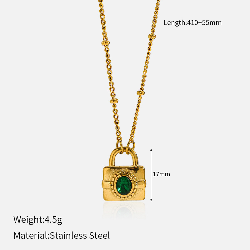 8g Weight Lobster Trigger Clasp Closure Clasp Closure Type 304 Stainless Steel Pendant Material Pendant Necklace Classification 304 Stainless Steel Chain Material Singapore chain, cable chain Chain Type 1 Piece Quantity Casual, Daily Occasion 304 Stainless Steel Material Lipstick, Cherry, Lock Pattern All Seasons Season Women's Gender Plating Design Elegant, Vintage Style Style Wholesale Jewelry Elegant Vintage Style Lipstick Cherry Lock 304 Stainless Steel Plating Singapore Chain Cable Chain Pendant Necklace 2