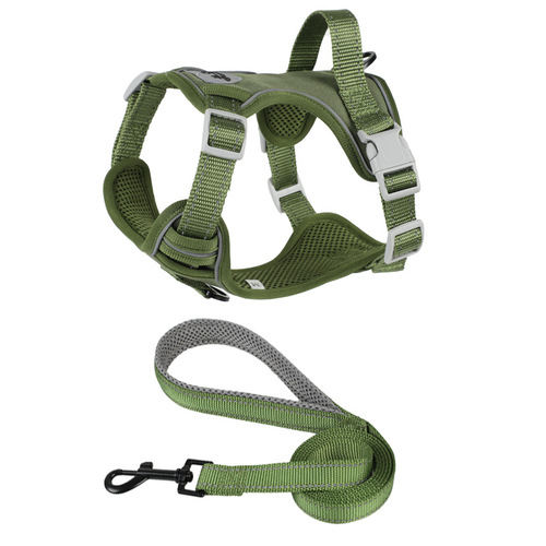 New dog harness leash vest reflective breathable pet back strap walking dog rope wholesale