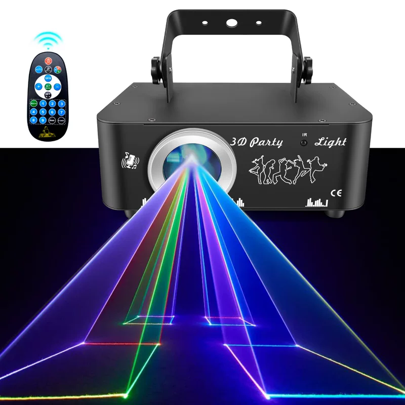 New full-color 3D animation laser stage laser KTV bar beam disco ambience projection pattern light
