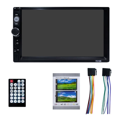 Suitable for 7-inch HD display reversing priority with Bluetooth car MP5 double spindle machine wireless reversing rear vision night vision (Car display) - 7010b-double-spindle-general-version-does-not-come-with-reversing-camera